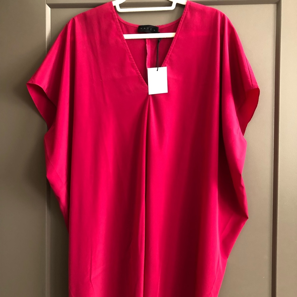 NWT Hatch Collection Maternity The Slouch Dress Petite Pink/Fuschia